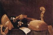 Still Life with Musical Instruments Evaristo Baschenis